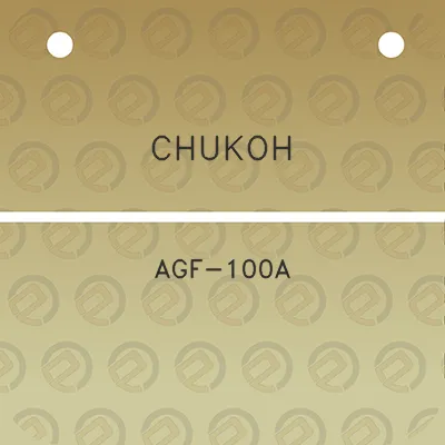 chukoh-agf-100a