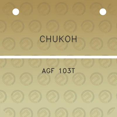 chukoh-agf-103t