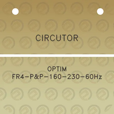 circutor-optim-fr4-pp-160-230-60hz