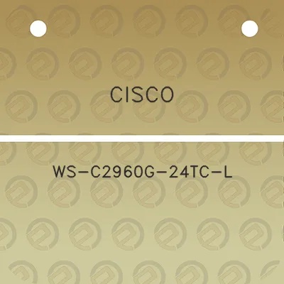 cisco-ws-c2960g-24tc-l