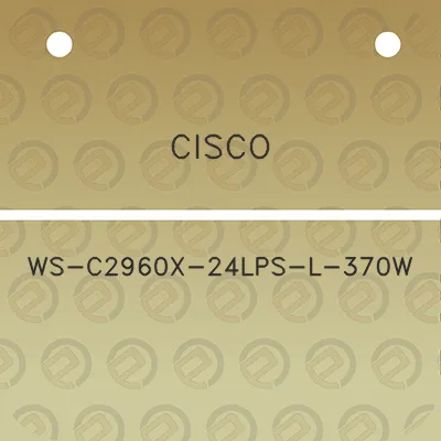 cisco-ws-c2960x-24lps-l-370w