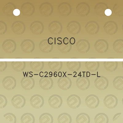 cisco-ws-c2960x-24td-l