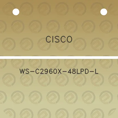 cisco-ws-c2960x-48lpd-l