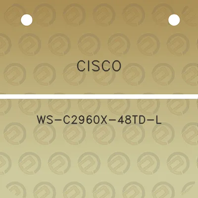 cisco-ws-c2960x-48td-l