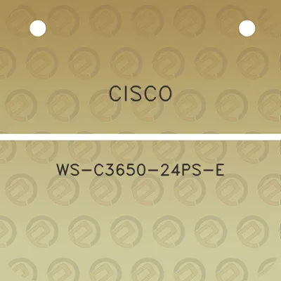 cisco-ws-c3650-24ps-e