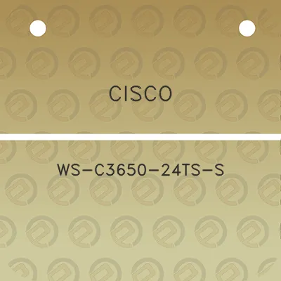 cisco-ws-c3650-24ts-s