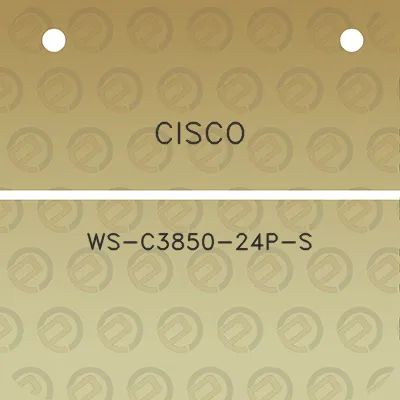 cisco-ws-c3850-24p-s