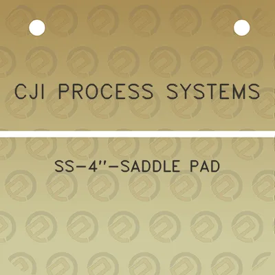 cji-process-systems-ss-4-saddle-pad