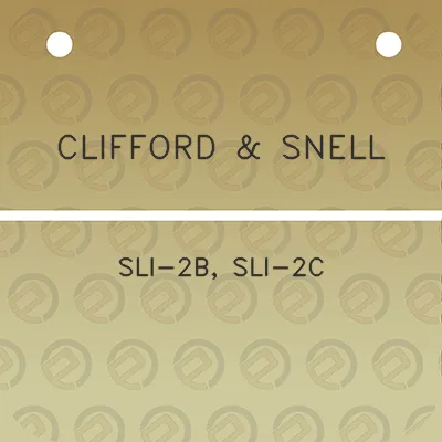 clifford-snell-sli-2b-sli-2c