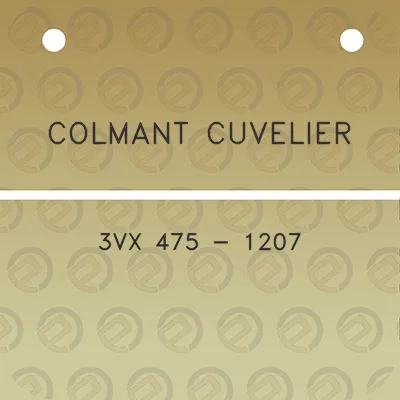 colmant-cuvelier-3vx-475-1207