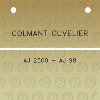 colmant-cuvelier-aj-2500-aj-98