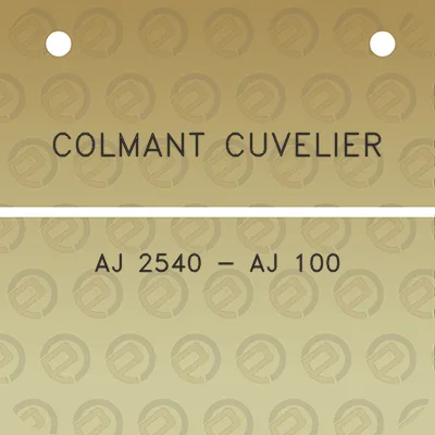 colmant-cuvelier-aj-2540-aj-100