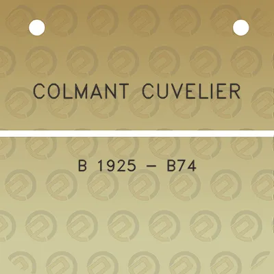 colmant-cuvelier-b-1925-b74