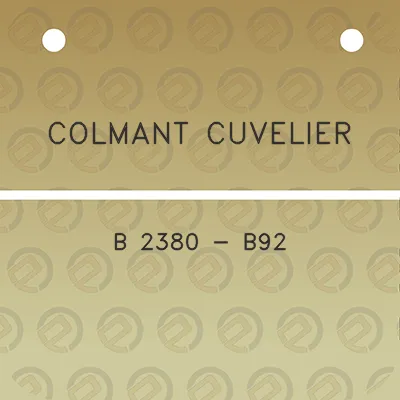 colmant-cuvelier-b-2380-b92