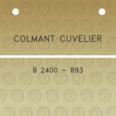 colmant-cuvelier-b-2400-b93