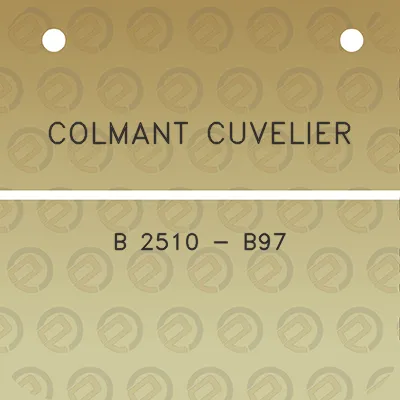 colmant-cuvelier-b-2510-b97