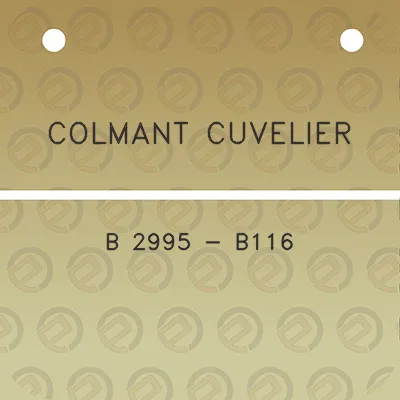 colmant-cuvelier-b-2995-b116