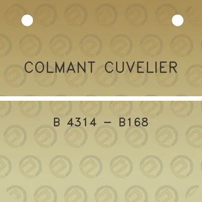 colmant-cuvelier-b-4314-b168