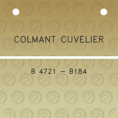 colmant-cuvelier-b-4721-b184