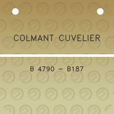 colmant-cuvelier-b-4790-b187