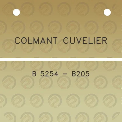 colmant-cuvelier-b-5254-b205