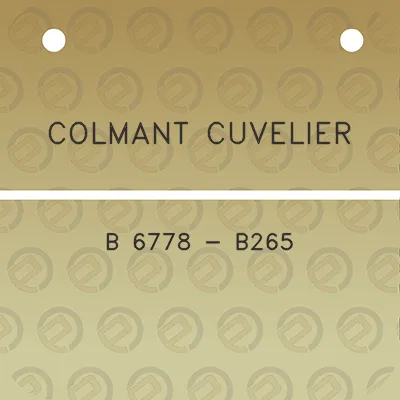 colmant-cuvelier-b-6778-b265