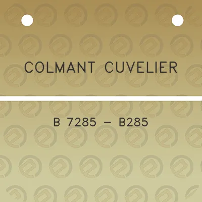 colmant-cuvelier-b-7285-b285