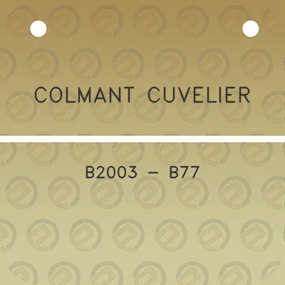 colmant-cuvelier-b2003-b77