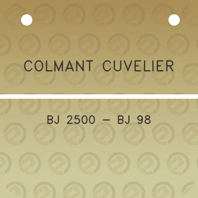 colmant-cuvelier-bj-2500-bj-98