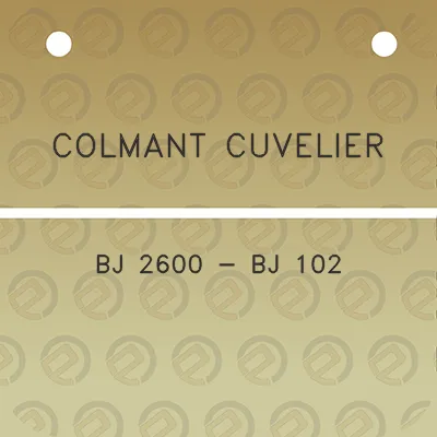 colmant-cuvelier-bj-2600-bj-102