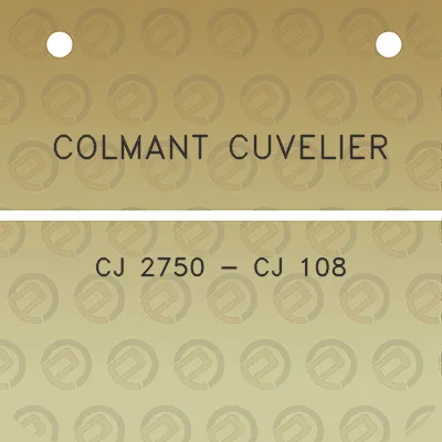 colmant-cuvelier-cj-2750-cj-108