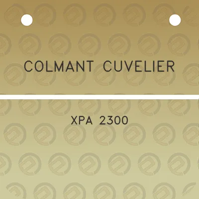 colmant-cuvelier-xpa-2300