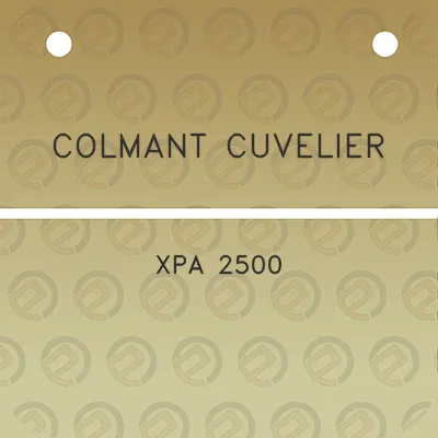 colmant-cuvelier-xpa-2500