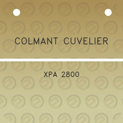 colmant-cuvelier-xpa-2800