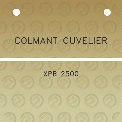 colmant-cuvelier-xpb-2500