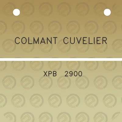 colmant-cuvelier-xpb-2900