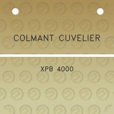 colmant-cuvelier-xpb-4000