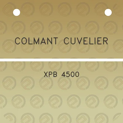 colmant-cuvelier-xpb-4500