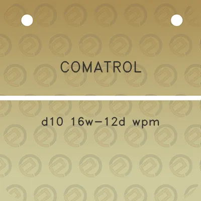 comatrol-d10-16w-12d-wpm