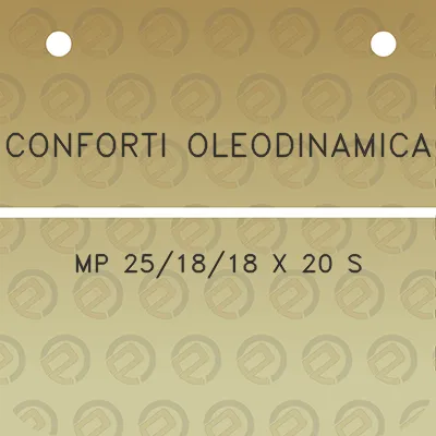 conforti-oleodinamica-mp-251818-x-20-s