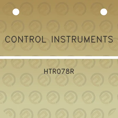 control-instruments-htr078r