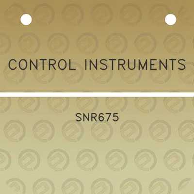 control-instruments-snr675