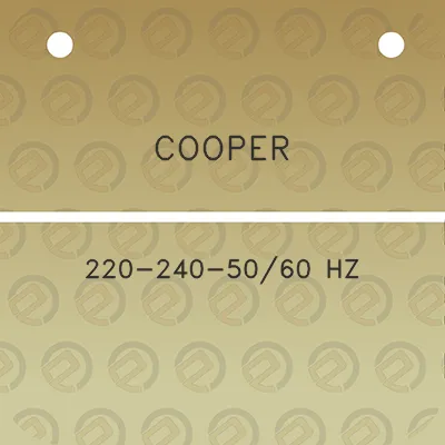 cooper-220-240-5060-hz