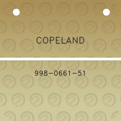 copeland-998-0661-51