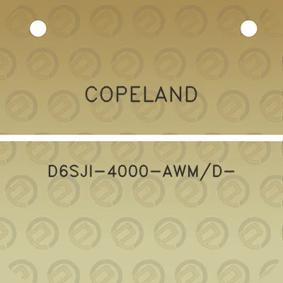 copeland-d6sji-4000-awmd