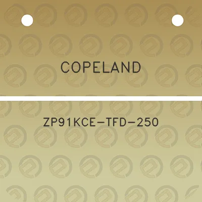 copeland-zp91kce-tfd-250