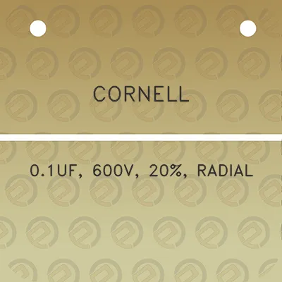 cornell-01uf-600v-20-radial