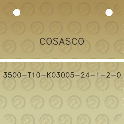 cosasco-3500-t10-k03005-24-1-2-0