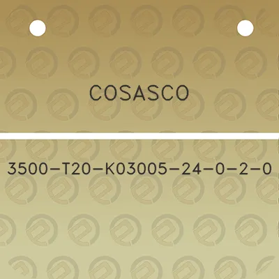 cosasco-3500-t20-k03005-24-0-2-0