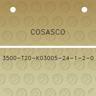 cosasco-3500-t20-k03005-24-1-2-0